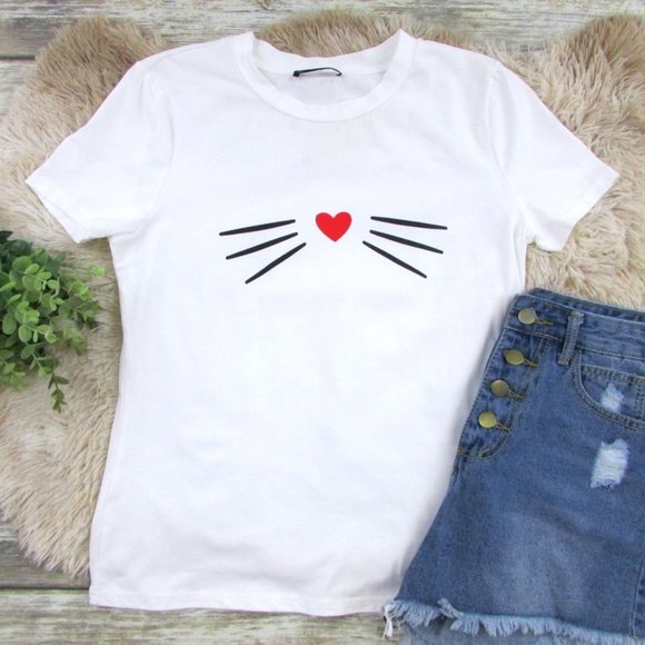 Cat Whiskers Graphic Tee - Picture 8 of 10